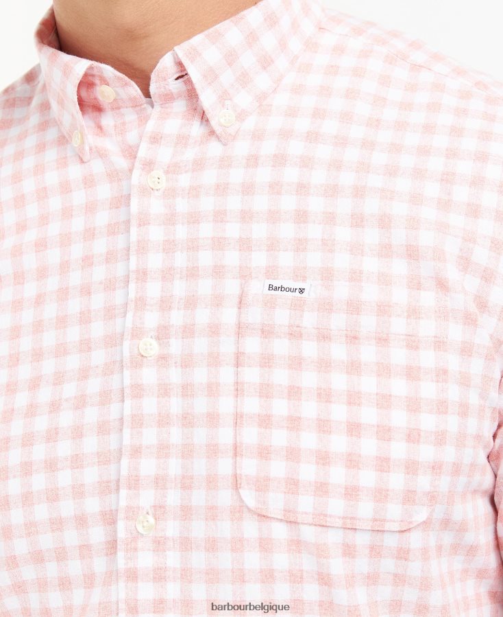 vêtements Barbour chemise sur mesure kane vert Hommes T2L6ZP522