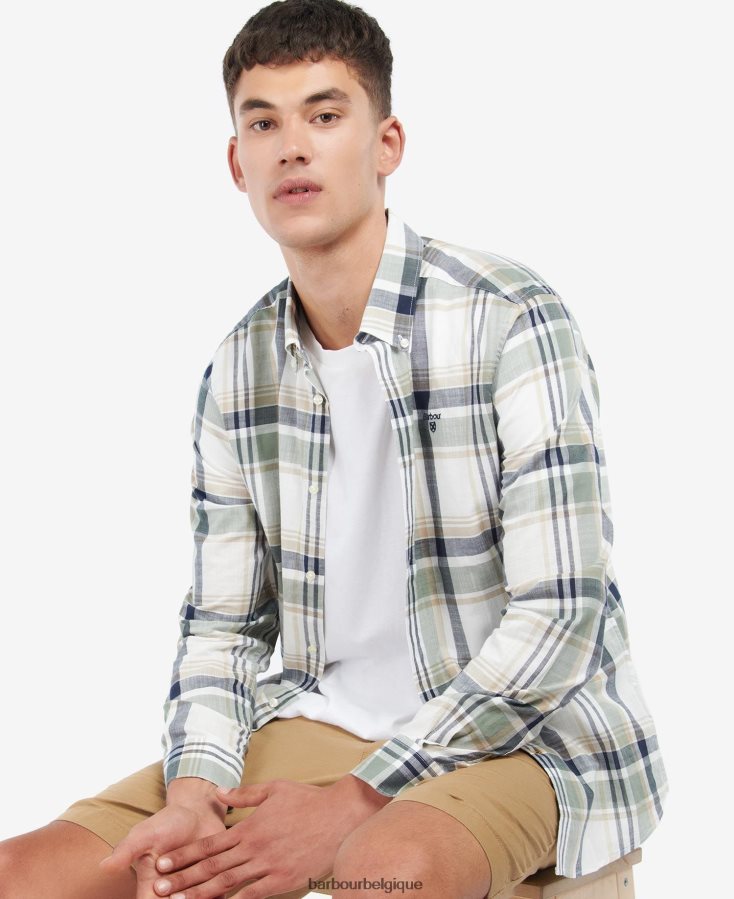 vêtements Barbour chemise sur mesure kidd olive Hommes T2L6ZP407