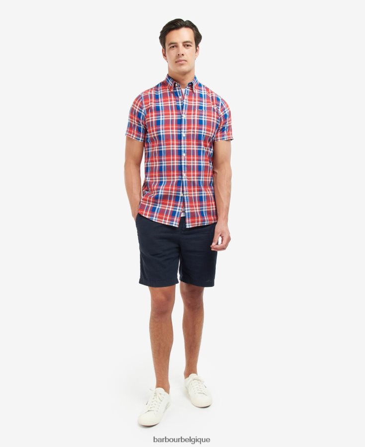 vêtements Barbour chemise sur mesure nickwell ciel Hommes T2L6ZP443