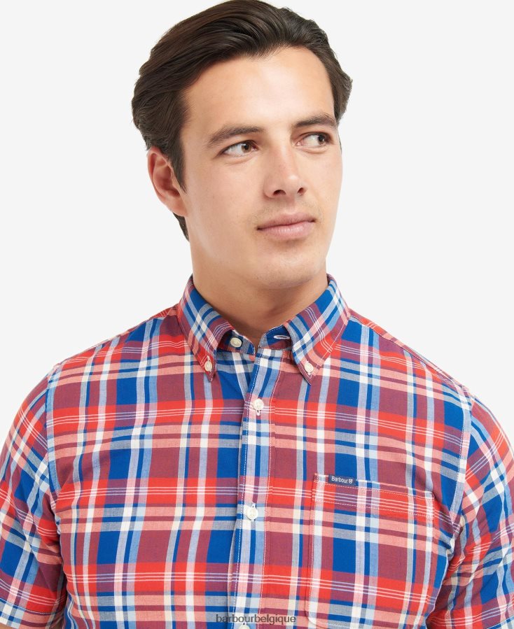 vêtements Barbour chemise sur mesure nickwell ciel Hommes T2L6ZP443