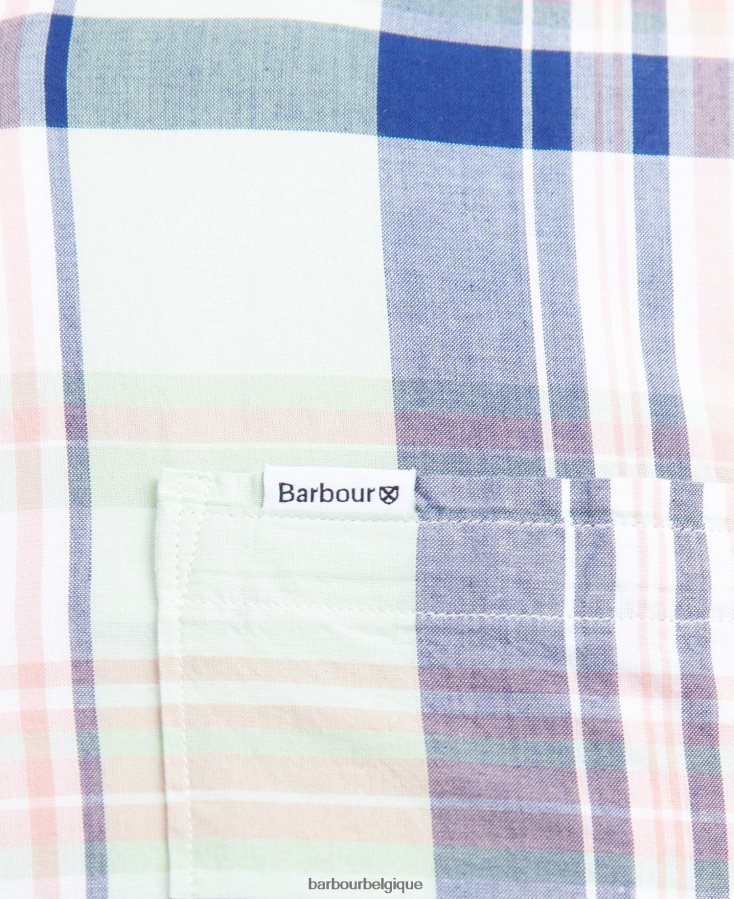 vêtements Barbour chemise sur mesure nickwell ciel Hommes T2L6ZP444