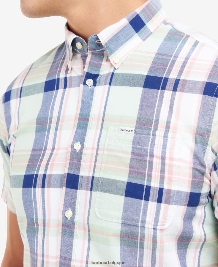 vêtements Barbour chemise sur mesure nickwell ciel Hommes T2L6ZP444