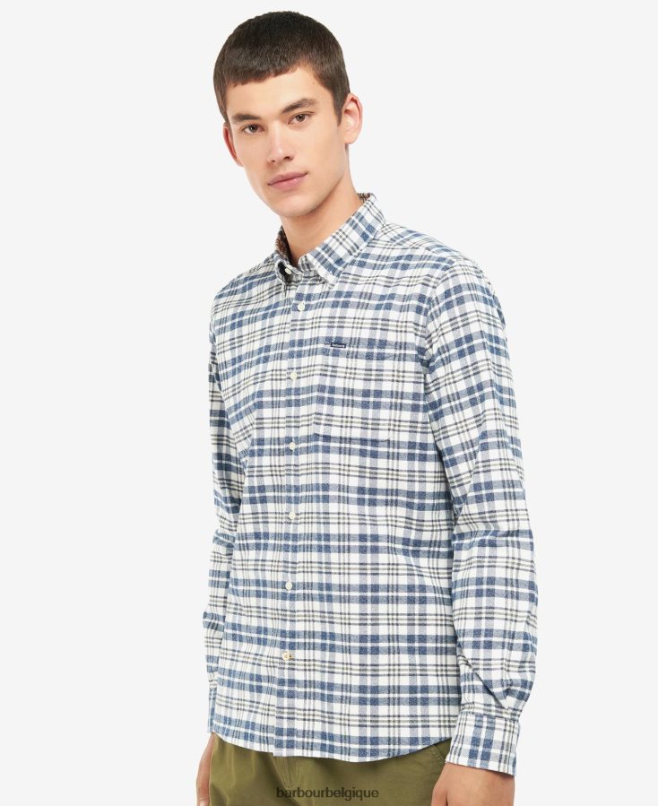 vêtements Barbour chemise sur mesure waldon bleu moyen Hommes T2L6ZP424