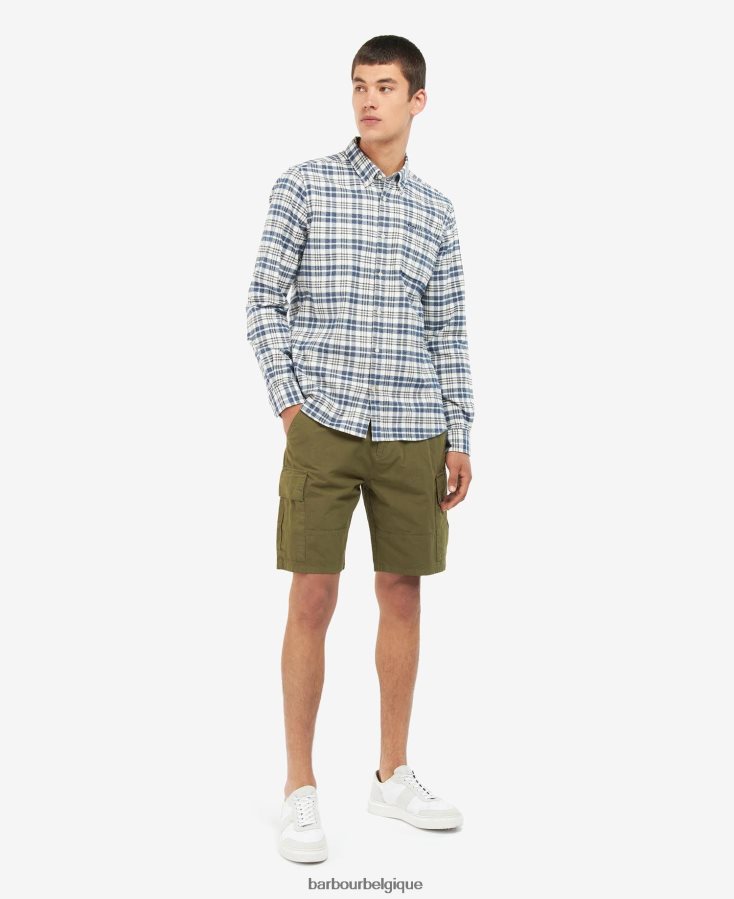 vêtements Barbour chemise sur mesure waldon bleu moyen Hommes T2L6ZP424