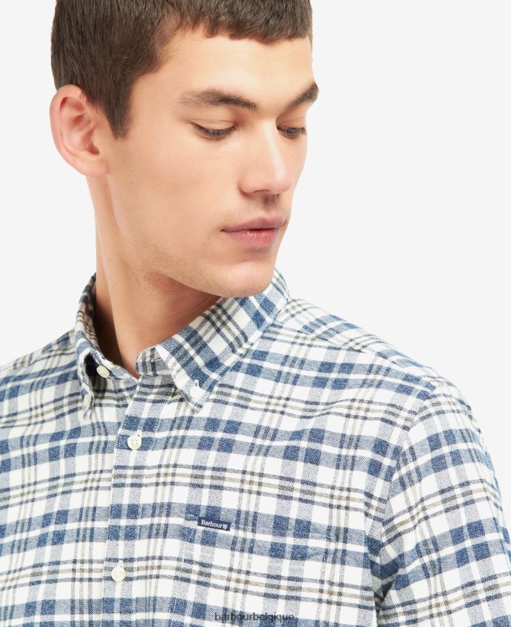 vêtements Barbour chemise sur mesure waldon bleu moyen Hommes T2L6ZP424