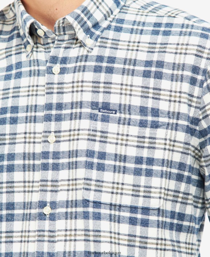 vêtements Barbour chemise sur mesure waldon bleu moyen Hommes T2L6ZP424