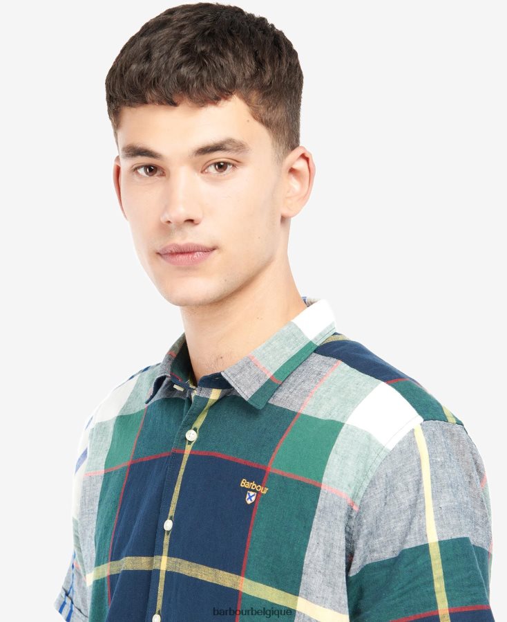 vêtements Barbour chemise tartan marvin lierre d\'été Hommes T2L6ZP481