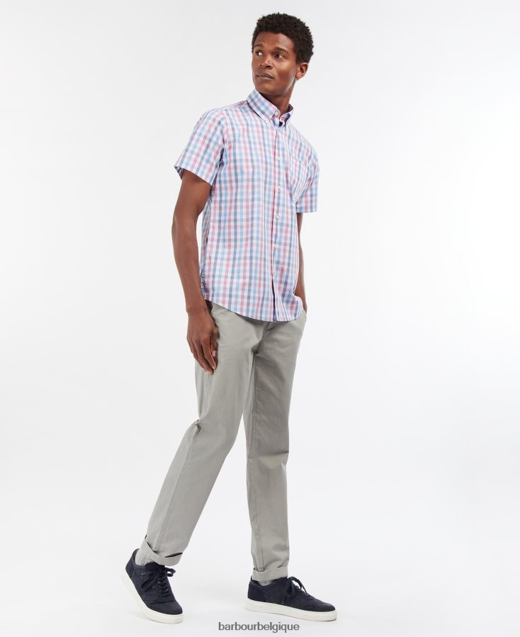 vêtements Barbour longstone à manches courtes bleu ciel Hommes T2L6ZP412