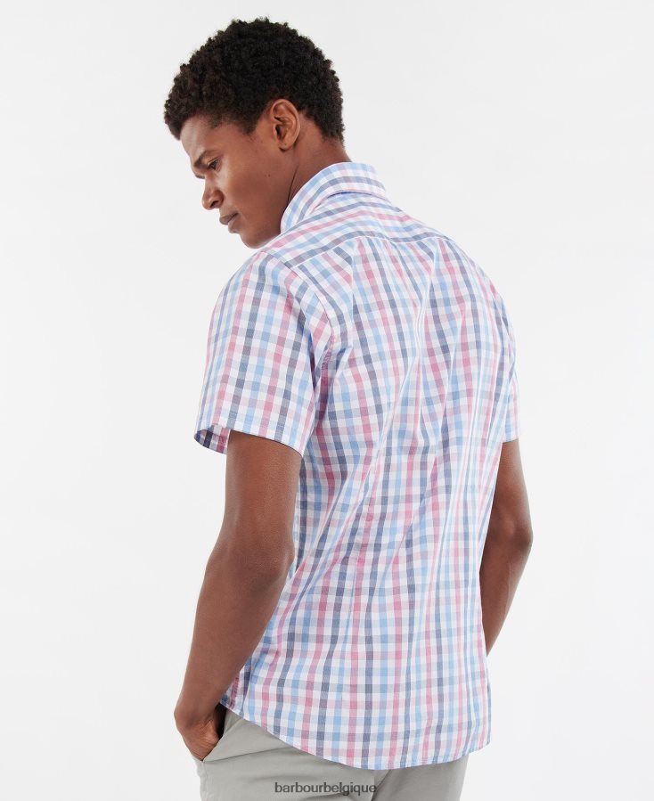 vêtements Barbour longstone à manches courtes bleu ciel Hommes T2L6ZP412