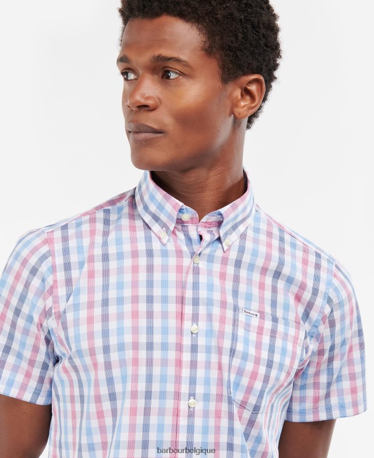 vêtements Barbour longstone à manches courtes bleu ciel Hommes T2L6ZP412