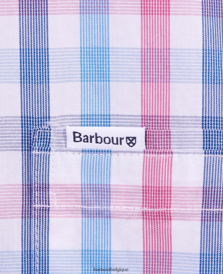 vêtements Barbour longstone à manches courtes bleu ciel Hommes T2L6ZP412