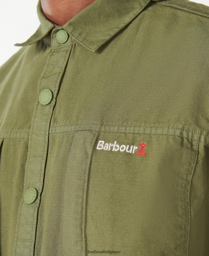 vêtements Barbour surchemise Annan olive brûlée Hommes T2L6ZP287
