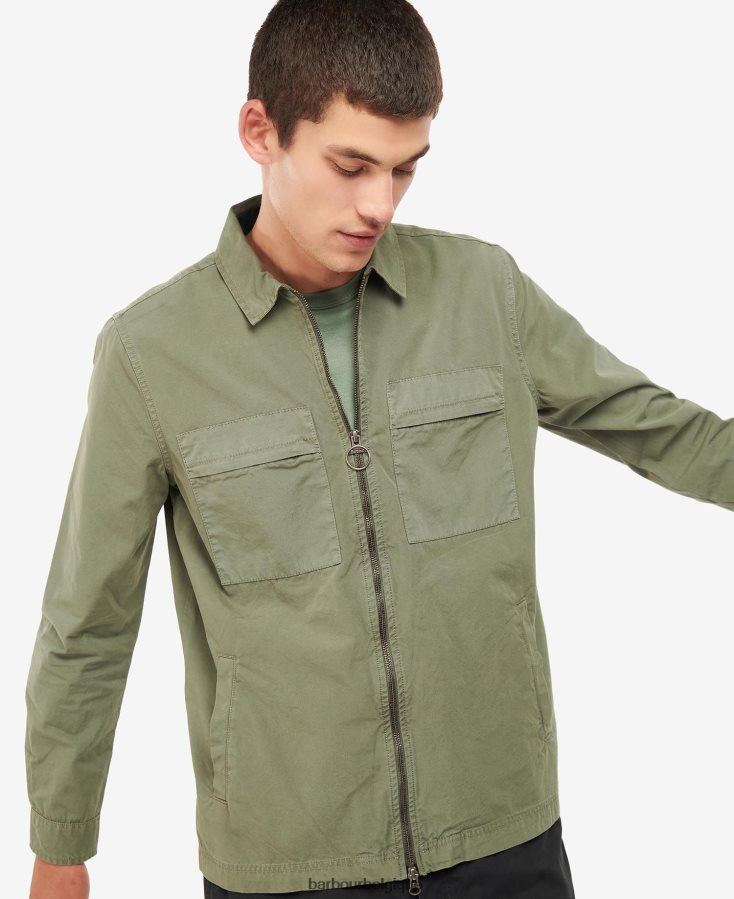 vêtements Barbour surchemise de péage vert agave Hommes T2L6ZP293