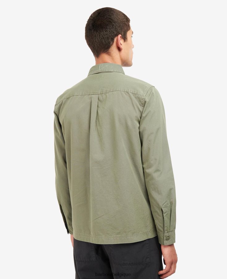 vêtements Barbour surchemise de péage vert agave Hommes T2L6ZP293