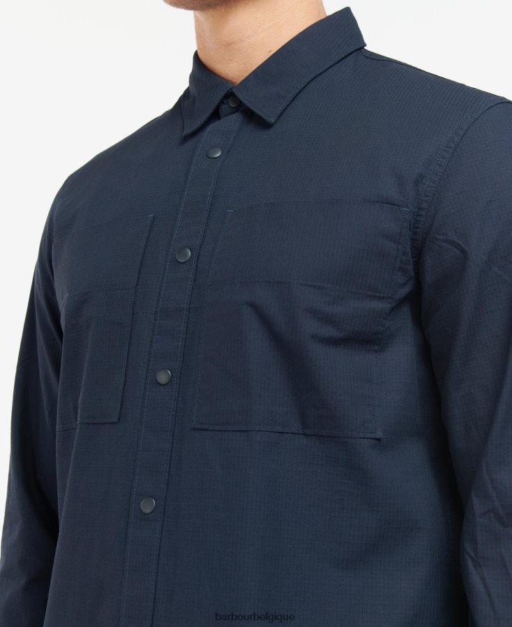 vêtements Barbour surchemise dyne ciel de nuit Hommes T2L6ZP456