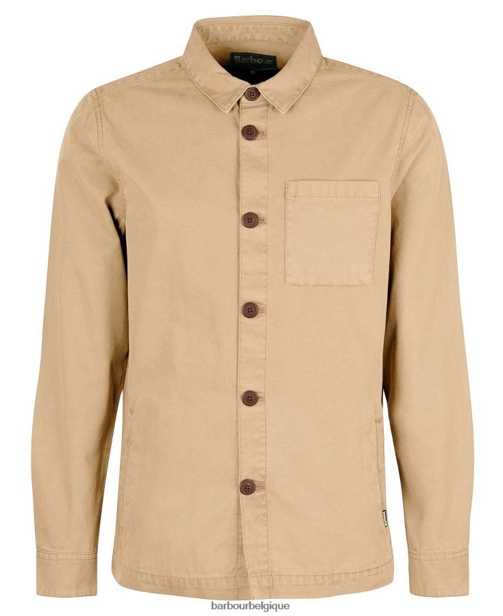 vêtements Barbour surchemise en coton lavé olive blanchie Hommes T2L6ZP296