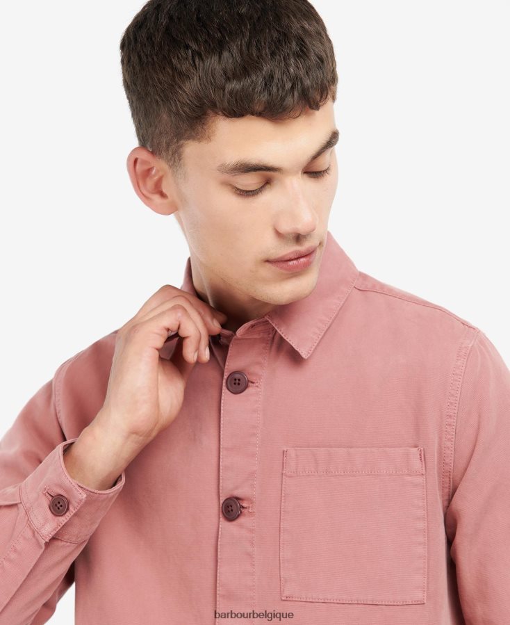 vêtements Barbour surchemise en coton lavé olive blanchie Hommes T2L6ZP300