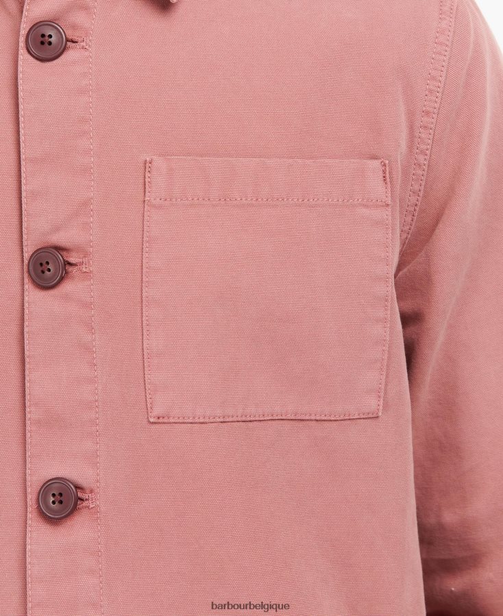 vêtements Barbour surchemise en coton lavé olive blanchie Hommes T2L6ZP300