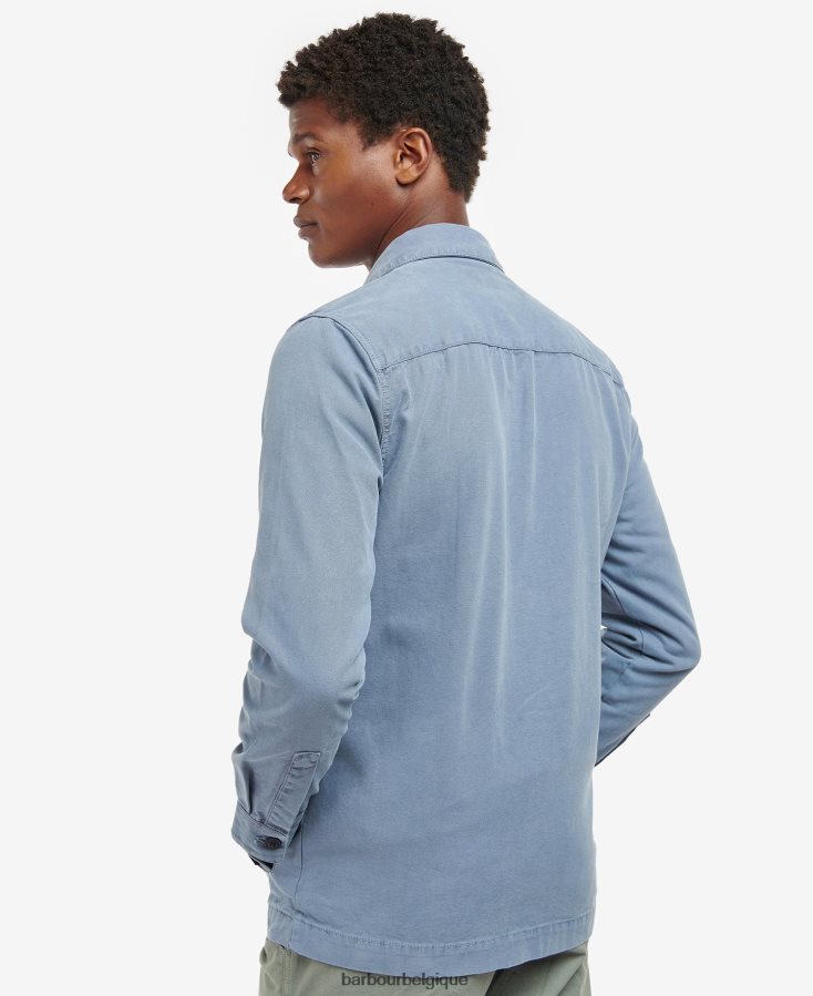 vêtements Barbour surchemise en coton lavé olive blanchie Hommes T2L6ZP523