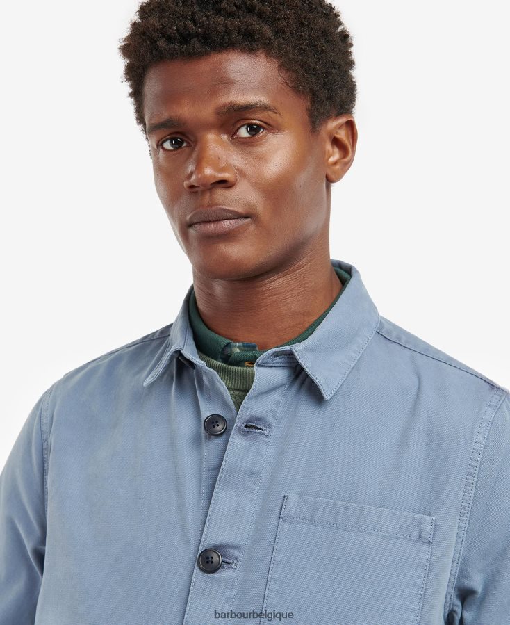 vêtements Barbour surchemise en coton lavé olive blanchie Hommes T2L6ZP523