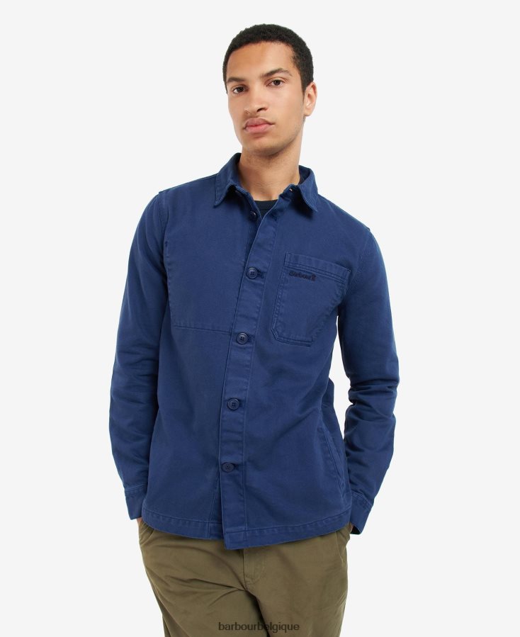 vêtements Barbour surchemise gino bleu d'encre Hommes T2L6ZP310