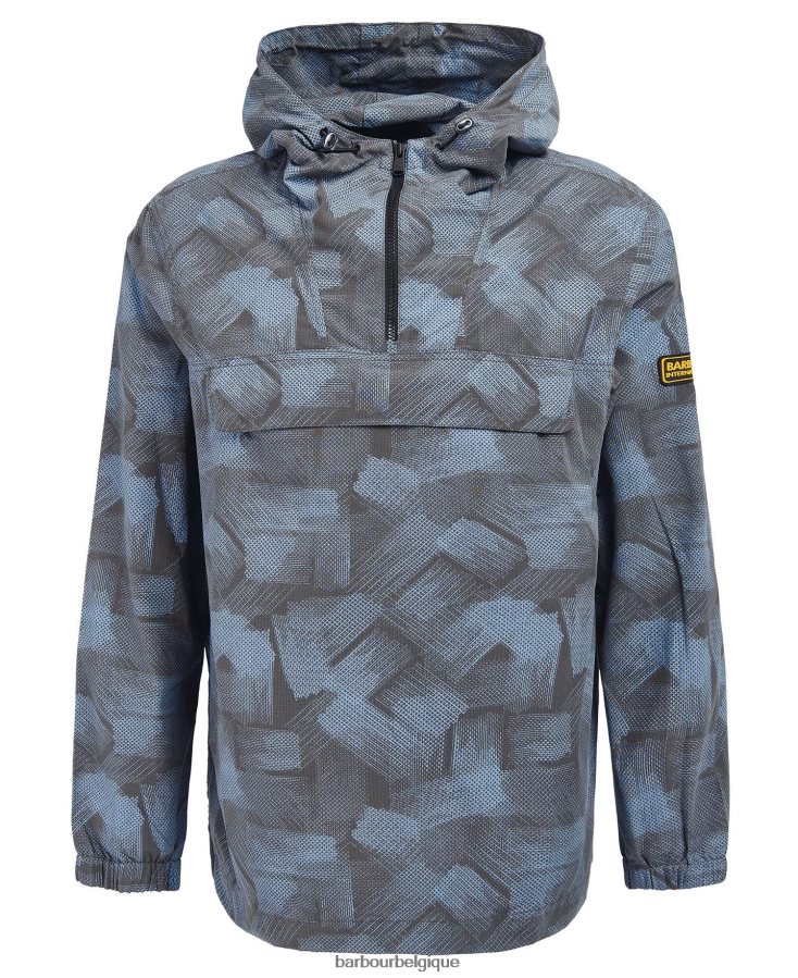 vêtements Barbour surchemise à imprimé zébré charbon Hommes T2L6ZP476