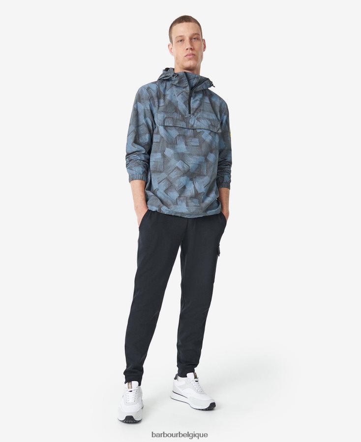 vêtements Barbour surchemise à imprimé zébré charbon Hommes T2L6ZP476