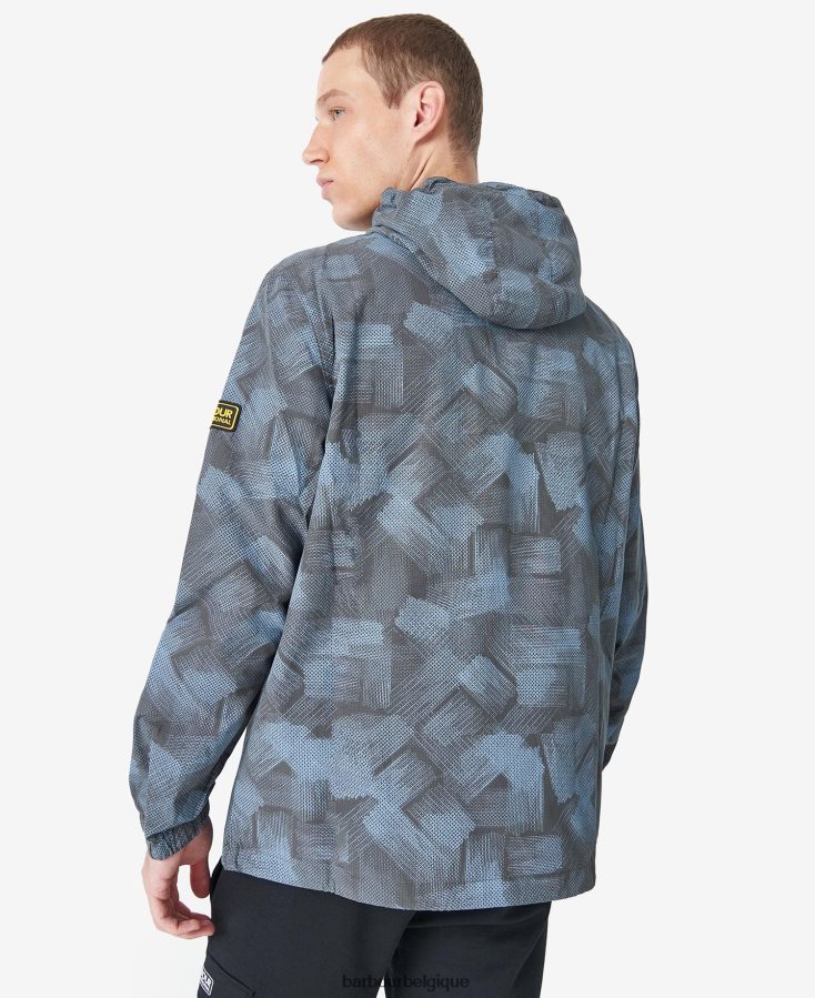 vêtements Barbour surchemise à imprimé zébré charbon Hommes T2L6ZP476