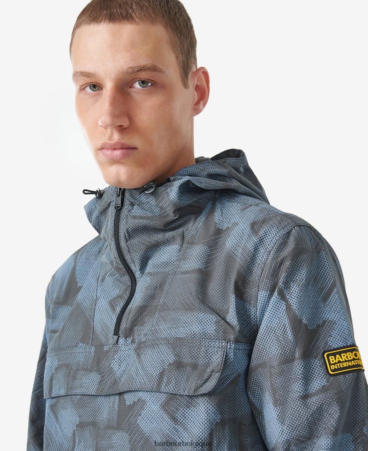 vêtements Barbour surchemise à imprimé zébré charbon Hommes T2L6ZP476