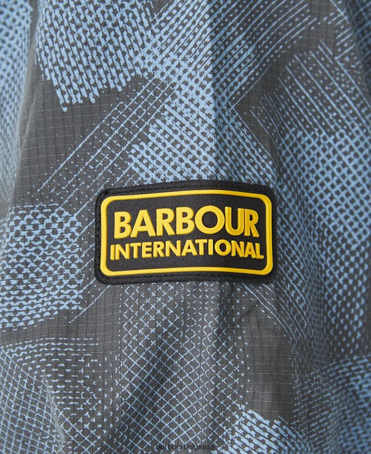 vêtements Barbour surchemise à imprimé zébré charbon Hommes T2L6ZP476