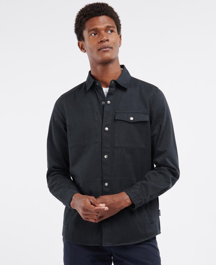 vêtements Barbour surchemise mortan noir Hommes T2L6ZP334