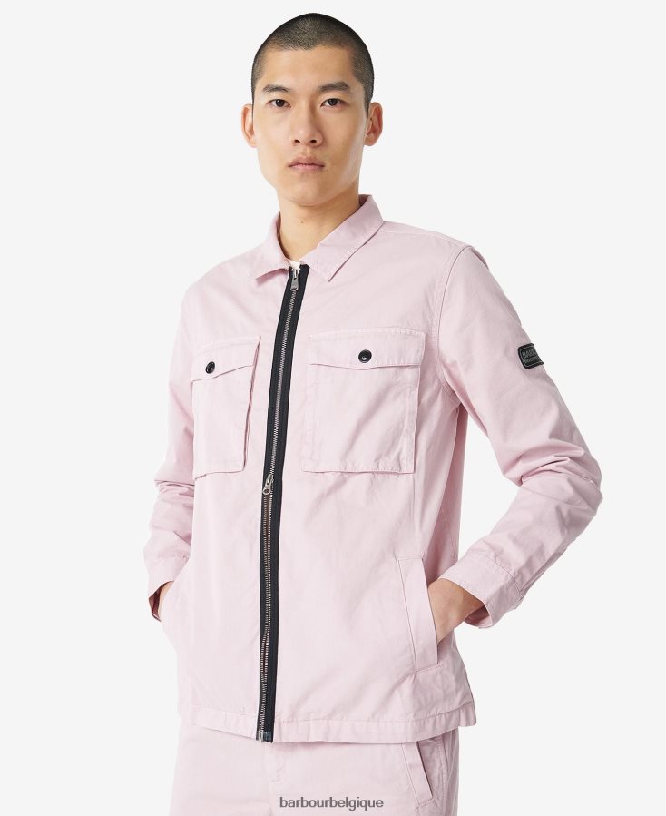 vêtements Barbour surchemise nuage rose crépusculaire Hommes T2L6ZP413