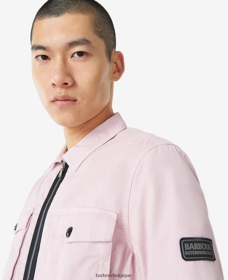 vêtements Barbour surchemise nuage rose crépusculaire Hommes T2L6ZP413