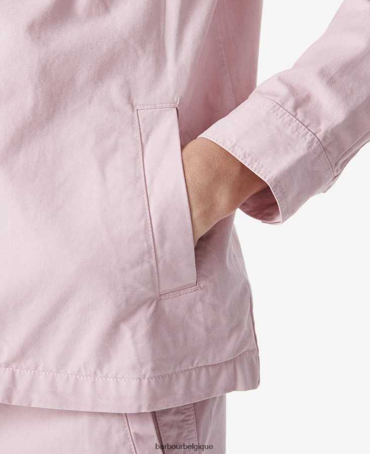 vêtements Barbour surchemise nuage rose crépusculaire Hommes T2L6ZP413