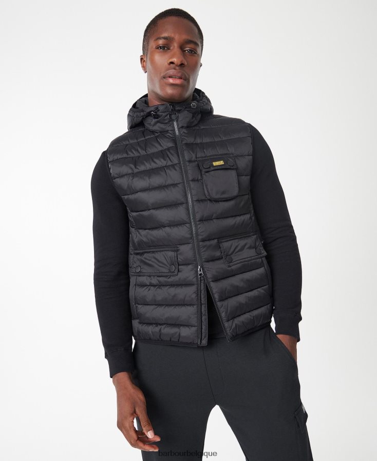 vêtements Barbour gilet à capuche outsen charbon Hommes T2L6ZP252