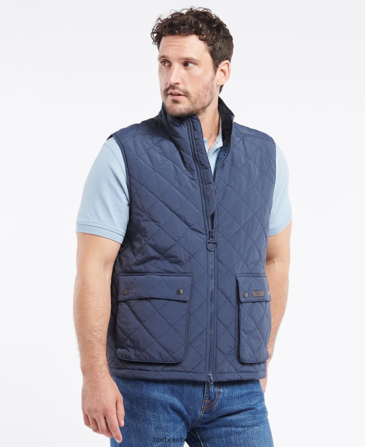 vêtements Barbour gilet en bois de fougère marine Hommes T2L6ZP237