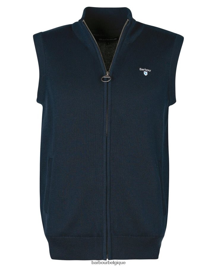 vêtements Barbour gilet en maille dawdon marine classique Hommes T2L6ZP282