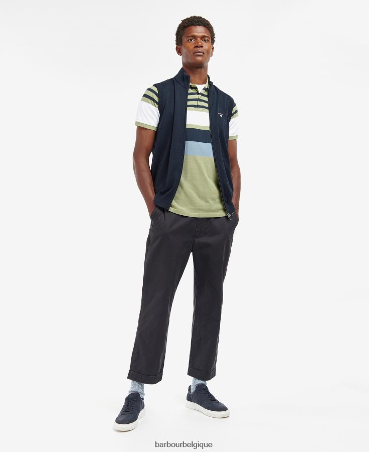 vêtements Barbour gilet en maille dawdon marine classique Hommes T2L6ZP282