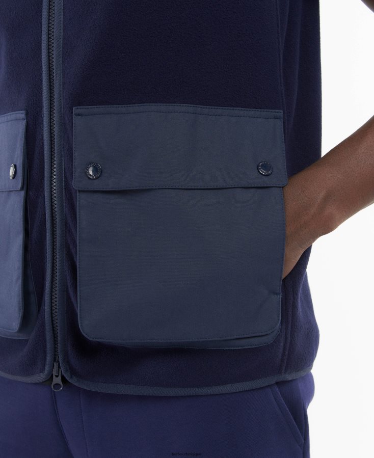 vêtements Barbour gilet en molleton de chêne béton Hommes T2L6ZP263