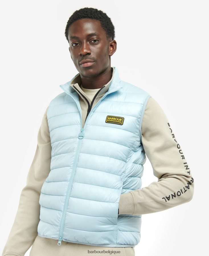 vêtements Barbour gilet en roseau racer poudre bleue Hommes T2L6ZP253