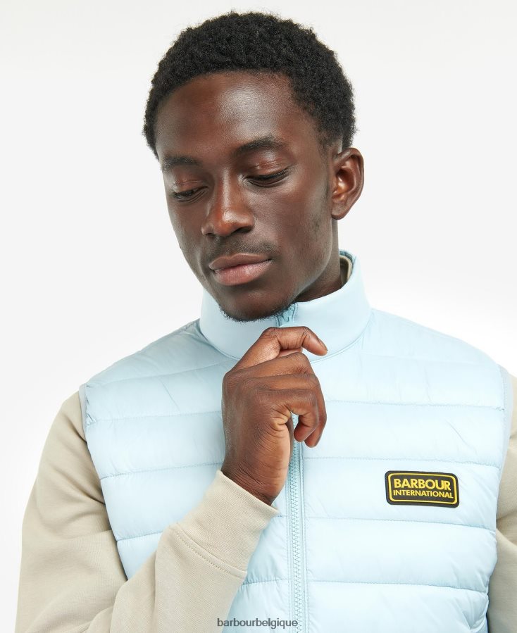 vêtements Barbour gilet en roseau racer poudre bleue Hommes T2L6ZP253
