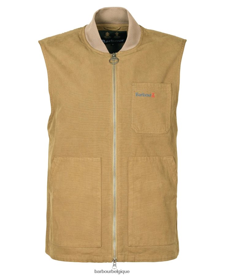 vêtements Barbour gilet en étain marron militaire Hommes T2L6ZP236