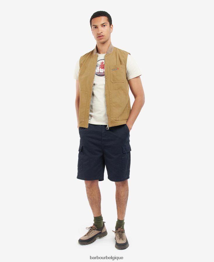 vêtements Barbour gilet en étain marron militaire Hommes T2L6ZP236