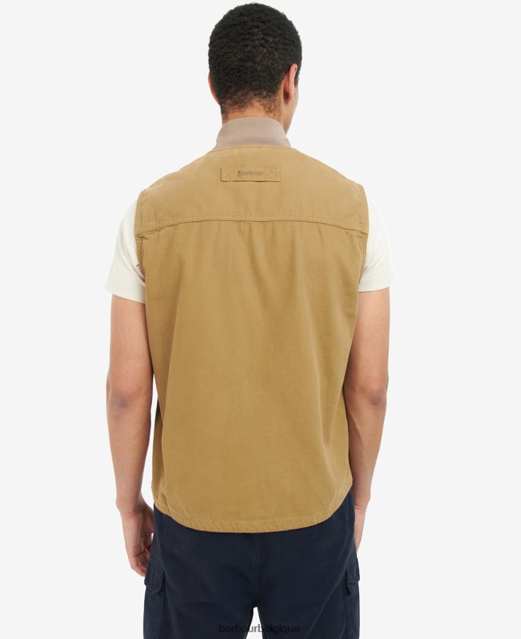 vêtements Barbour gilet en étain marron militaire Hommes T2L6ZP236