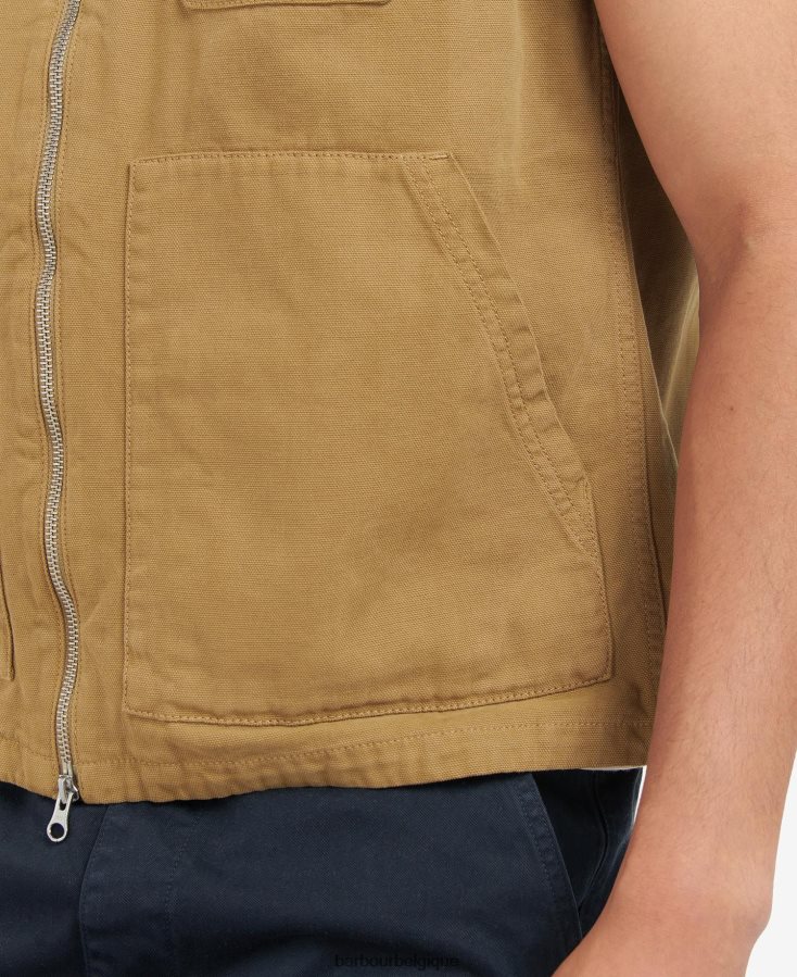 vêtements Barbour gilet en étain marron militaire Hommes T2L6ZP236