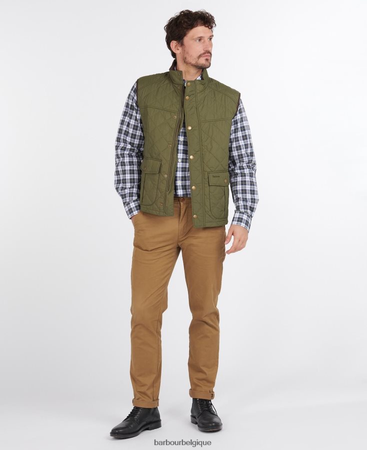 vêtements Barbour gilet explorateur mi olive Hommes T2L6ZP223