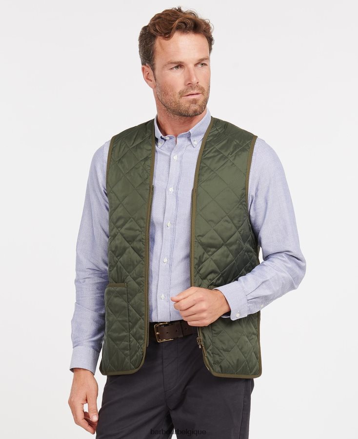 vêtements Barbour gilet matelassé/doublure zippée noir/moderne Hommes T2L6ZP2321