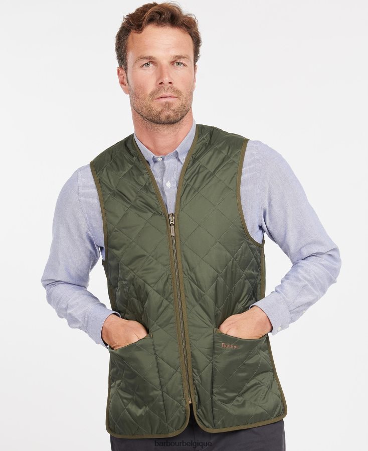 vêtements Barbour gilet matelassé/doublure zippée noir/moderne Hommes T2L6ZP2321