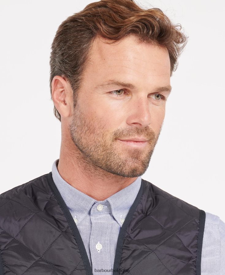 vêtements Barbour gilet matelassé/doublure zippée noir/moderne Hommes T2L6ZP2323