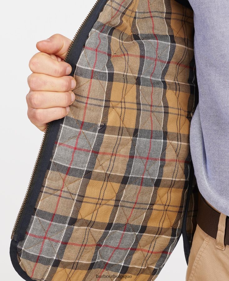vêtements Barbour gilet matelassé/doublure zippée noir/moderne Hommes T2L6ZP2323